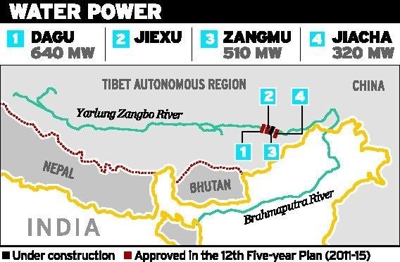 Zangmu Dam and other planned Chinese dams on the Yarlung Zangbo-Brahmaputra.jpg
