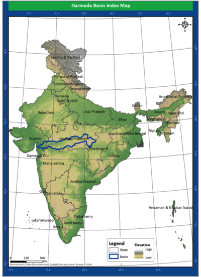 Location of the Narmada Basin