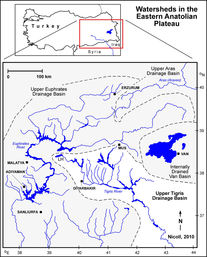 Figure 1: Watershed in the Eastern Anatolian Plateau