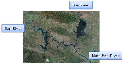 Figure 2: Satellite Image of Danjiangkou Reservoir