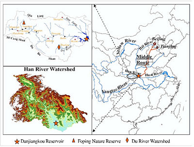 Figure 1: Map of the Middle Route Project and Han River Watershed. See file for source information.